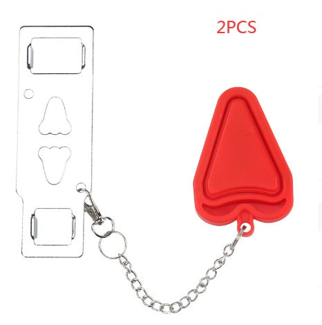 BlessGuard door lock red metal finish detail view